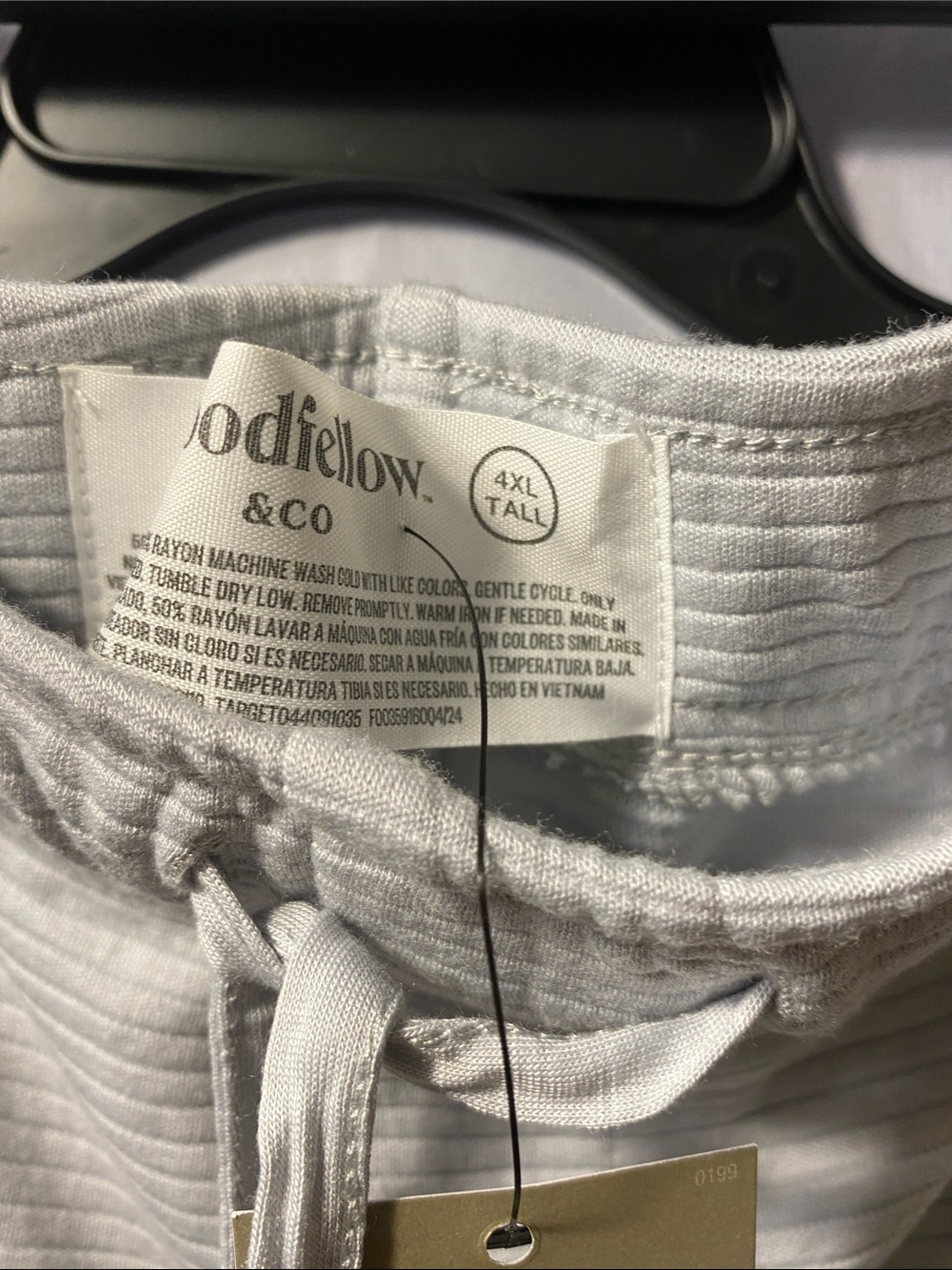 Goodfellow & Co Light Gray Ribbed Drawstring Joggers - Picture 3 of 5